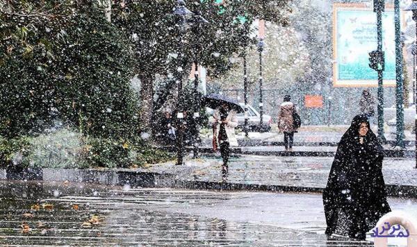 مردمان تهران و ۱۴ استان از چهارشنبه منتظر بارش برف و باران چند روزه باشند